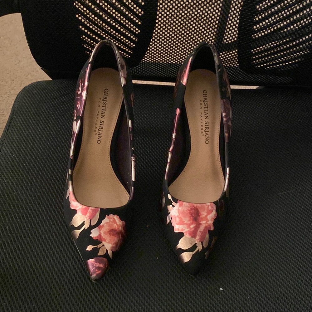Silk Floral Heels